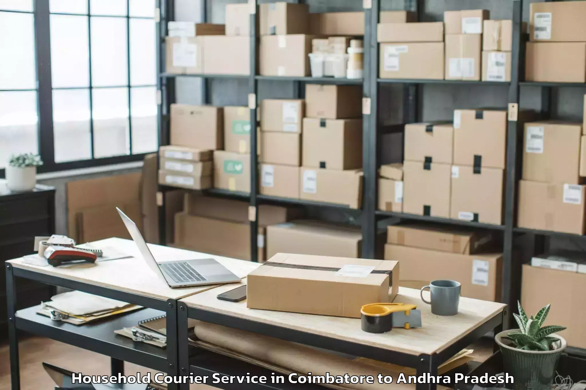 Reliable Coimbatore to Nit Andhra Pradesh Household Courier